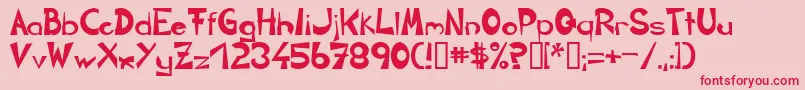 Circline1Crazy Font – Red Fonts on Pink Background