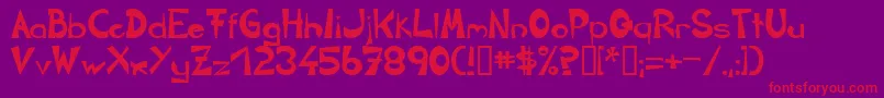 Circline1Crazy Font – Red Fonts on Purple Background