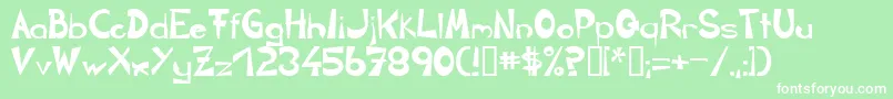 Circline1Crazy Font – White Fonts on Green Background