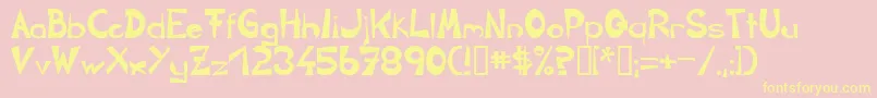 Circline1Crazy Font – Yellow Fonts on Pink Background