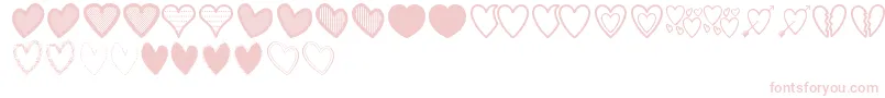 HeartsSt Font – Pink Fonts on White Background