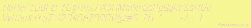 Czcionka VazariSansSerif – różowe czcionki na żółtym tle