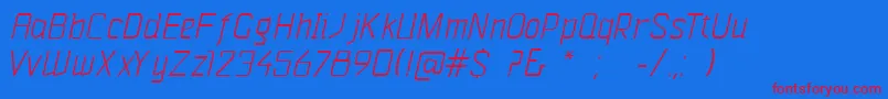 VazariSansSerif Font – Red Fonts on Blue Background