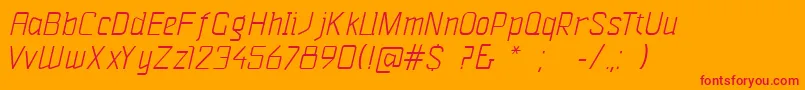 VazariSansSerif Font – Red Fonts on Orange Background