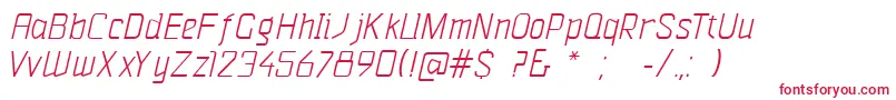VazariSansSerif-fontti – punaiset fontit valkoisella taustalla