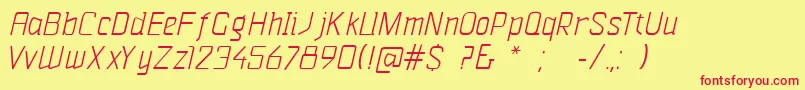 VazariSansSerif Font – Red Fonts on Yellow Background