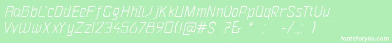 VazariSansSerif Font – White Fonts on Green Background