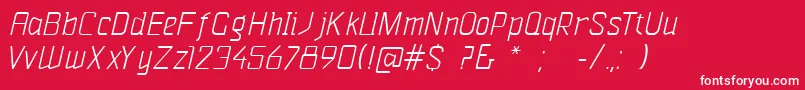 VazariSansSerif Font – White Fonts on Red Background