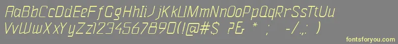 VazariSansSerif-fontti – keltaiset fontit harmaalla taustalla