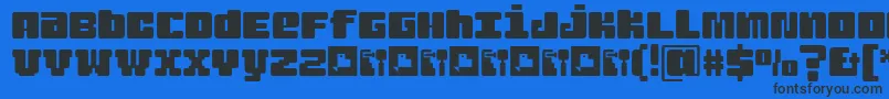フォントJuderaRing – 黒い文字の青い背景