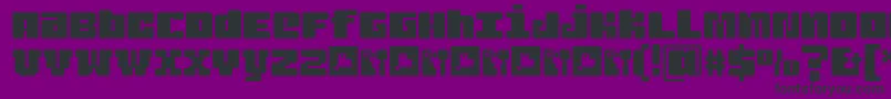 JuderaRing-fontti – mustat fontit violetilla taustalla