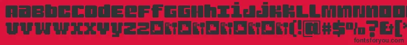 JuderaRing Font – Black Fonts on Red Background