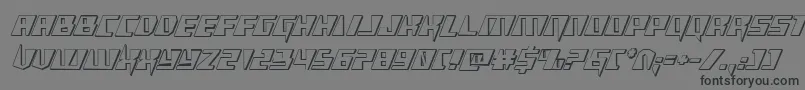 Xracer3D Font – Black Fonts on Gray Background