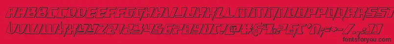 Xracer3D Font – Black Fonts on Red Background