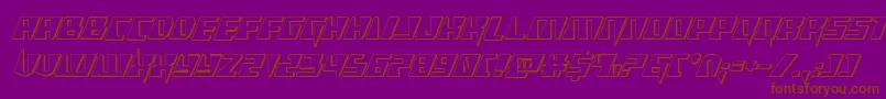 Xracer3D Font – Brown Fonts on Purple Background