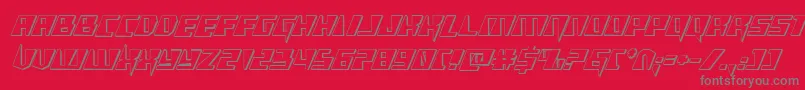 Xracer3D Font – Gray Fonts on Red Background