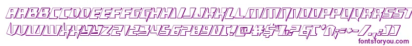 Xracer3D Font – Purple Fonts on White Background