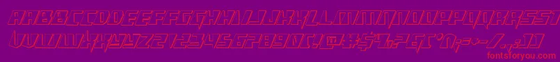 Xracer3D Font – Red Fonts on Purple Background