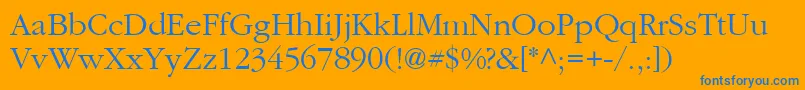 Aggcl Font – Blue Fonts on Orange Background