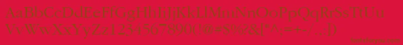 フォントAggcl – 赤い背景に茶色の文字