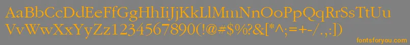 Aggcl-Schriftart – Orangefarbene Schriften auf grauem Hintergrund