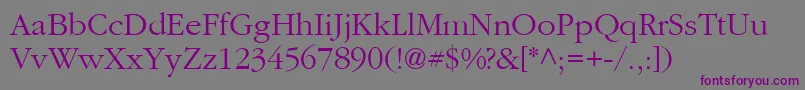 Aggcl Font – Purple Fonts on Gray Background