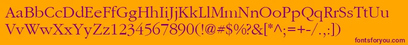 Aggcl Font – Purple Fonts on Orange Background