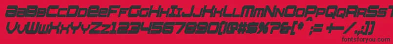 WhittleCondensedBoldItalic Font – Black Fonts on Red Background