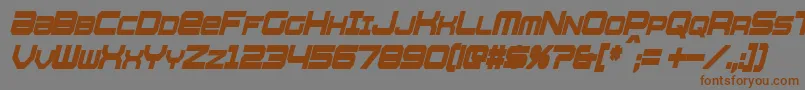 WhittleCondensedBoldItalic Font – Brown Fonts on Gray Background