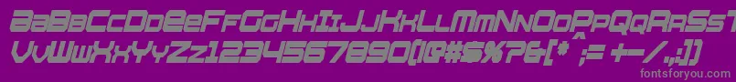 WhittleCondensedBoldItalic-Schriftart – Graue Schriften auf violettem Hintergrund