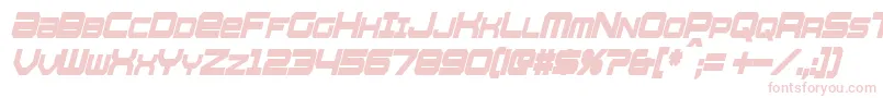 WhittleCondensedBoldItalic Font – Pink Fonts on White Background