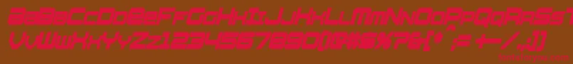 WhittleCondensedBoldItalic Font – Red Fonts on Brown Background