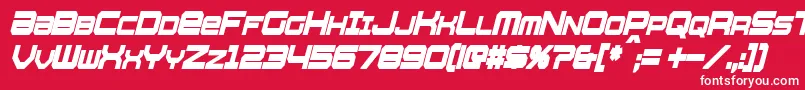 WhittleCondensedBoldItalic Font – White Fonts on Red Background