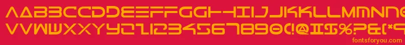 TeleMarinesBold Font – Orange Fonts on Red Background