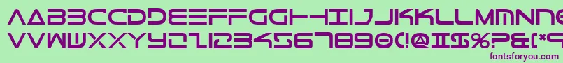 TeleMarinesBold Font – Purple Fonts on Green Background