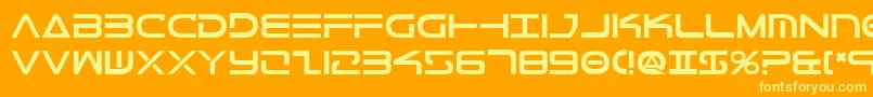 TeleMarinesBold Font – Yellow Fonts on Orange Background