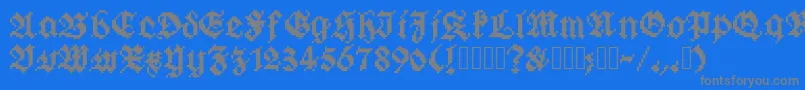 フォントGothicpixels – 青い背景に灰色の文字