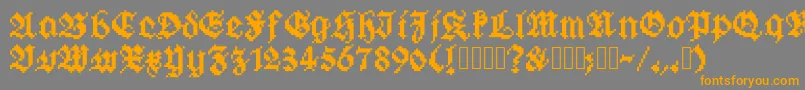 Gothicpixels Font – Orange Fonts on Gray Background