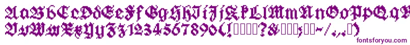 Gothicpixels Font – Purple Fonts on White Background