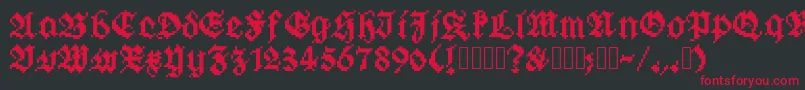 Gothicpixels Font – Red Fonts on Black Background