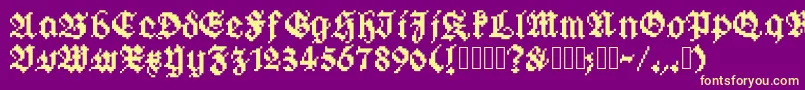 Gothicpixels Font – Yellow Fonts on Purple Background