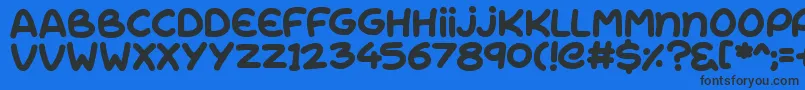 RiseShine-fontti – mustat fontit sinisellä taustalla