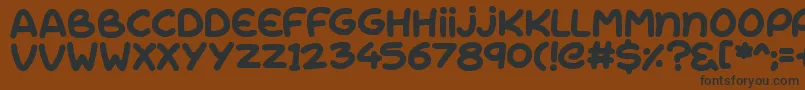 RiseShine-Schriftart – Schwarze Schriften auf braunem Hintergrund
