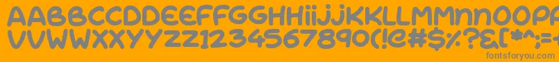 RiseShine Font – Gray Fonts on Orange Background