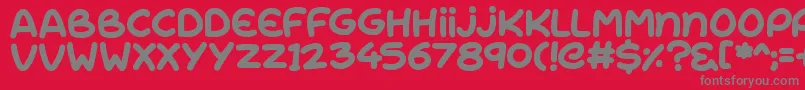 RiseShine Font – Gray Fonts on Red Background