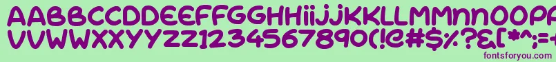 RiseShine Font – Purple Fonts on Green Background