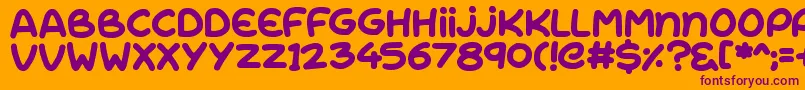 RiseShine Font – Purple Fonts on Orange Background