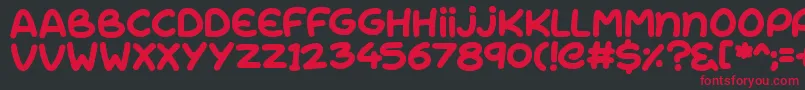 RiseShine Font – Red Fonts on Black Background