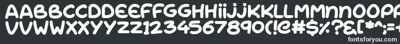 RiseShine-fontti – valkoiset fontit mustalla taustalla