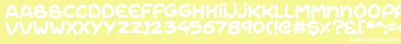 RiseShine Font – White Fonts on Yellow Background